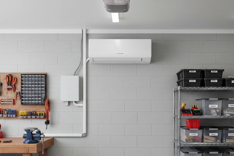 mini split ari conditoning in garage